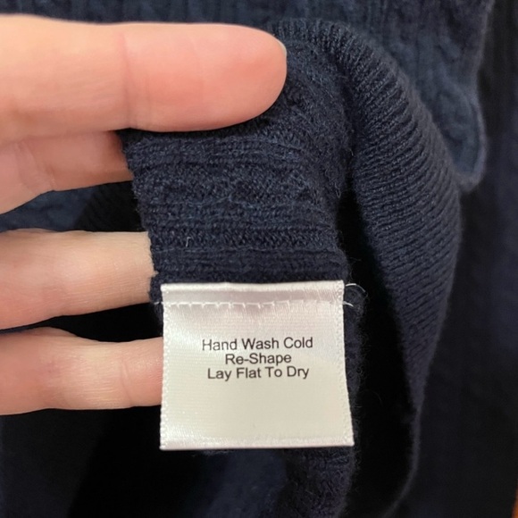 Jos A Bank Reserve 1/4 Zip Lobbg Sleeve Cable Knit Wool Blend Sweater Size L - Picture 7 of 8